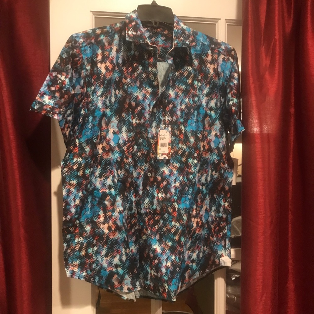Robert Graham  men short sleeve shirt size S